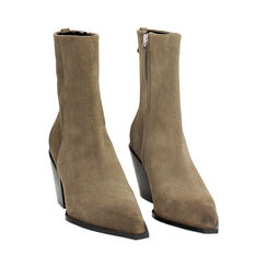 Tronchetti taupe in camoscio con tacco 7,4 cm, Primadonna, 26M739121CMTAUP035, 003 preview