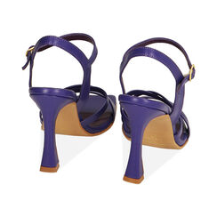 Sandali viola con punta quadra, tacco 10 cm , Primadonna, 19M824115EPVIOL035, 003 preview