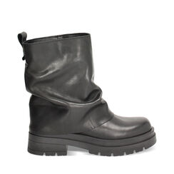 WOMEN SHOES BIKER LEATHER NERO, Primadonna, 24L699702PENERO037, 001a