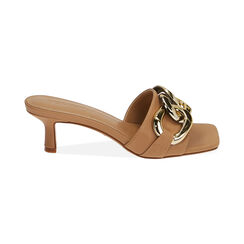 Mules maxi-chain beige, tacco 5,5 cm, Scarpe, 19L458326EPBEIG037, 001 preview