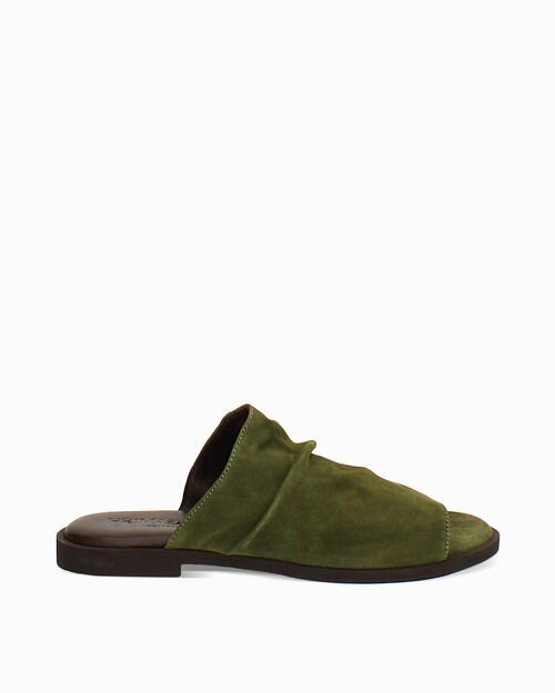 BOTAS DE LLUVIA FLAT SUEDE VERD, GREEN