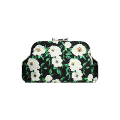 Pochette nera e bianca a fiori con tracolla removibile, Primadonna, 275126492RSNEBIUNI, 001 preview