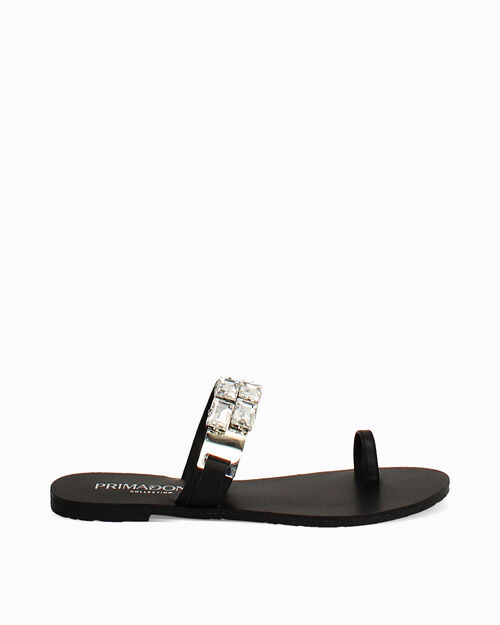 Sandali bassi neri dal design essenziale, BLACK