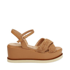 Zeppe cognac tacco 6,6 cm, Primadonna, 272163701ERCOGN035, 001a