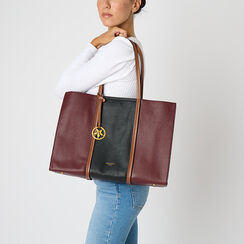Borsa a spalla bordeaux e nera, Primadonna, 265700556EPBORDUNI, 002 preview
