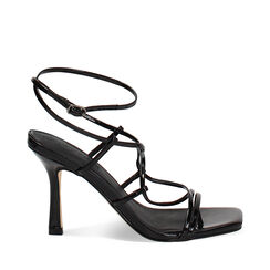 Sandalia con tacón mujer negra alta, Primadonna, 25O863495VENERO035, 001a