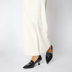 Mocassini lucidi neri con tacco di 5,8 cm, Primadonna, 264934907EUNERO035, 002 preview