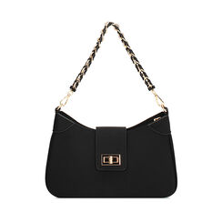 Mini bag nera elegante con catenella, Primadonna, 265125556LYNEROUNI, 001a
