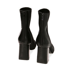 Ankle boots neri in tessuto, tacco 7,5 cm, Primadonna, 224859812LYNERO035, 003 preview