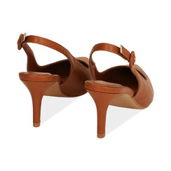 Slingback cognac, tacco 7 cm , SPECIAL PRICE, 192133673EPCOGN037, 004 preview
