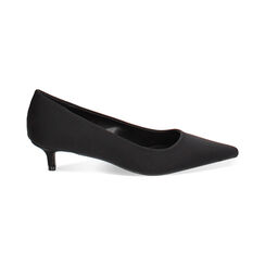 Décolleté nere in tessuto, tacco 4,5 cm, Primadonna, 244945801LYNERO035, 001 preview