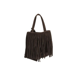 Mini bag con frange testa di moro in camoscio, Primadonna, 260805168CMMOROUNI, 006 preview