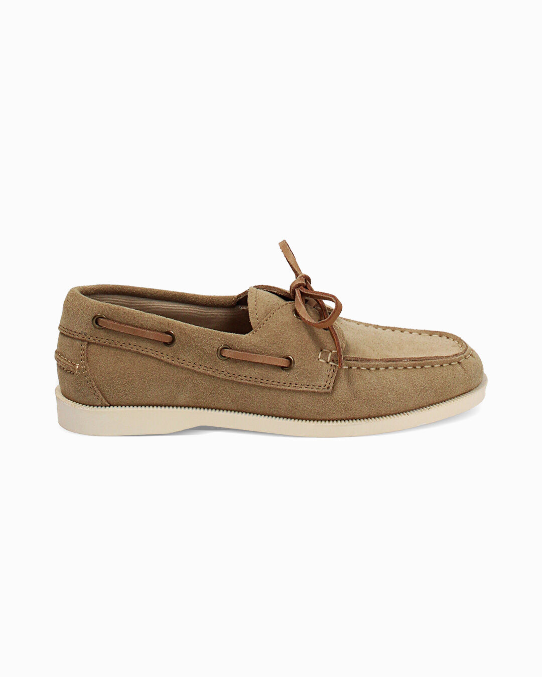 Stringate beige in camoscio