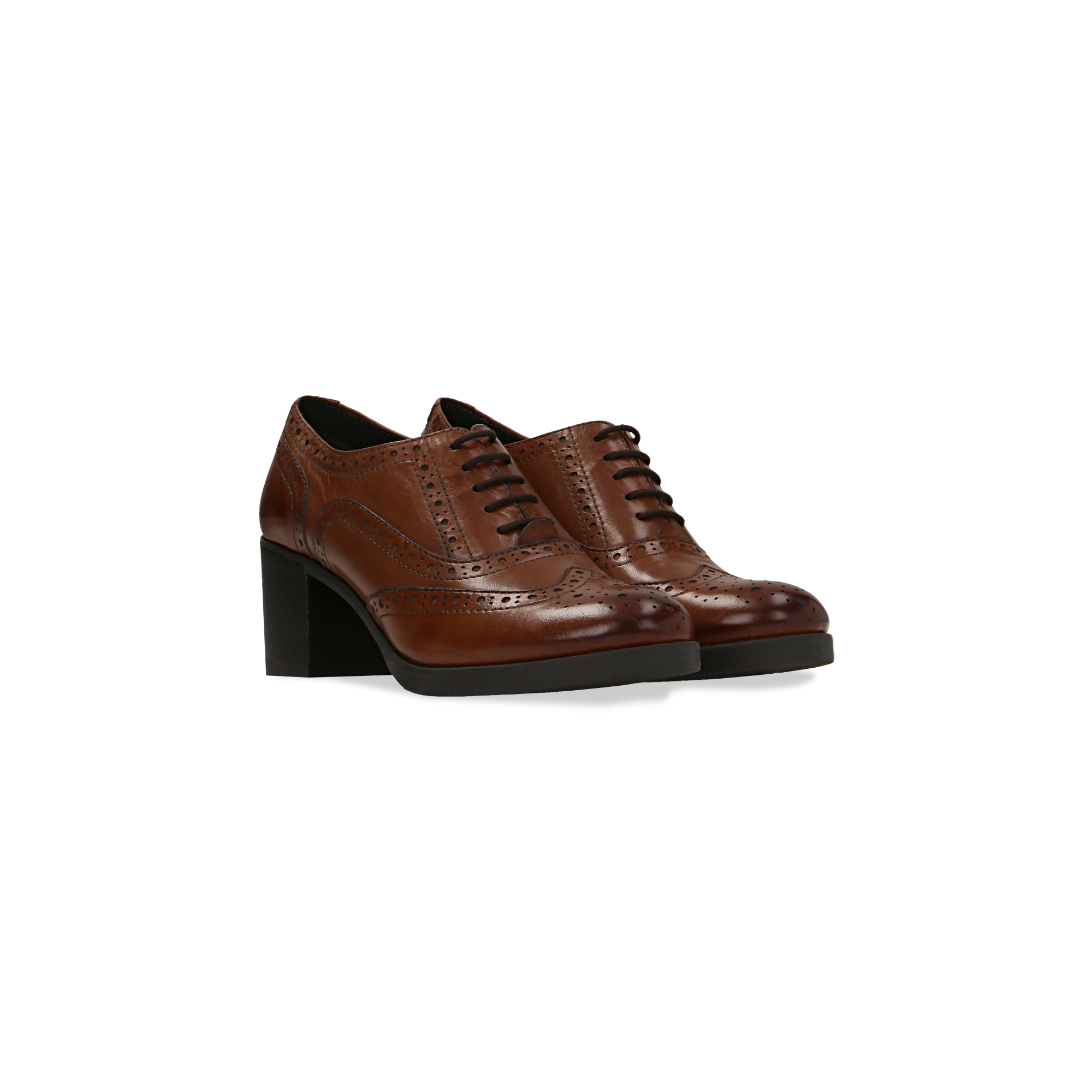 Francesine Donna Stringate Tacco Medio 5 Cm - Cod. 127711405PECUOI |  Primadonna Collection