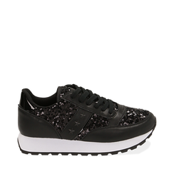 Sneakers nere con paillettes, Primadonna, 162619079PLNERO035, 001a