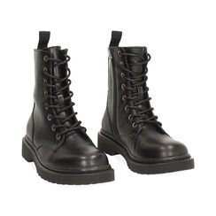 Anfibi neri con suola in gomma, Primadonna, 267535001EPNERO035, 003 preview