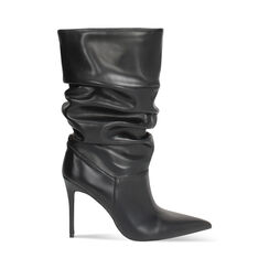 Bottines noires à talons de 10 cm pour femme, Primadonna, 262104527EPNERO035, 001a