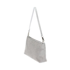 Mini bag donna argento in laminato con pietre, Primadonna, 255102402LPARGEUNI, 003 preview