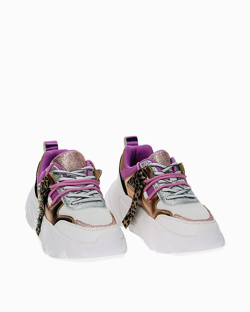 Sneakers bianco argento, 
