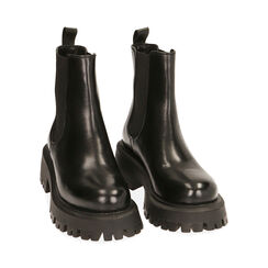 Chelsea boots in pelle nera, tacco 5,5 cm , Primadonna, 20N515066PENERO035, 002 preview