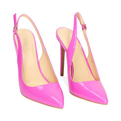 Décolleté slingback fucsia, tacco 11 cm, Primadonna, 232186002ABFUCS035, 002 preview