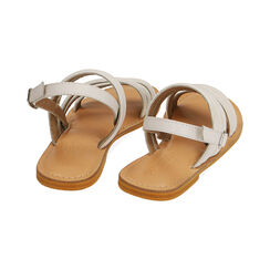 Sandali bianchi in pelle, Primadonna, 216702071PEBIAN037, 003 preview