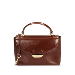 Mini sac brillant cognac avec bandoulière amovible, Primadonna, 265126397EUCOGNUNI, 001a