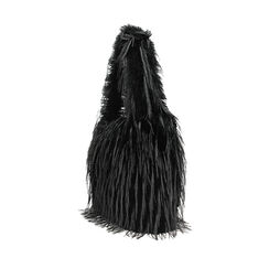 Bolso de hombro negro en fur, 24B424507FUNEROUNI, 002a