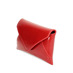 Borsa a tracolla rossa in crack, 245124695SCROSSUNI, 002a