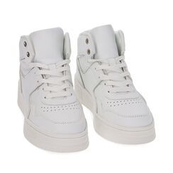 Sneakers high bianche, Primadonna, 210152126EPBIAN035, 002a