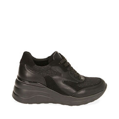 ZAPATOS SNEAKERS TEJIDO NERO, 202836646TSNERO036, 001a