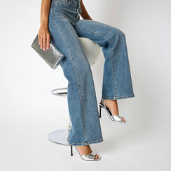 Sandali con tacco argento da donna, altezza 9,5 cm, Primadonna, 26M707350LMARGE035, 003 preview