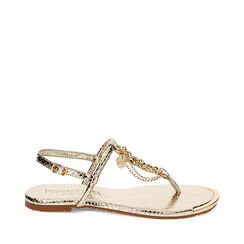 Sandales plates or en python, Primadonna, 234992805PTOROG035, 001a