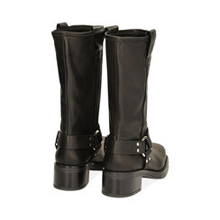 Stivaletti biker neri in pelle, Primadonna, 227277301PENERO037, 003 preview