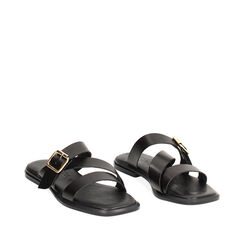 Ciabatta nera in pelle, Primadonna, 23S924054PENERO036, 002a