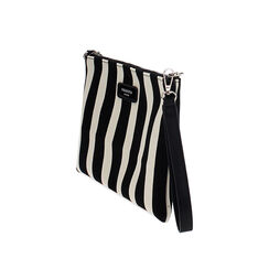 Pochette donna nera-panna in canvas, Primadonna, 255125738CANEPAUNI, 003 preview