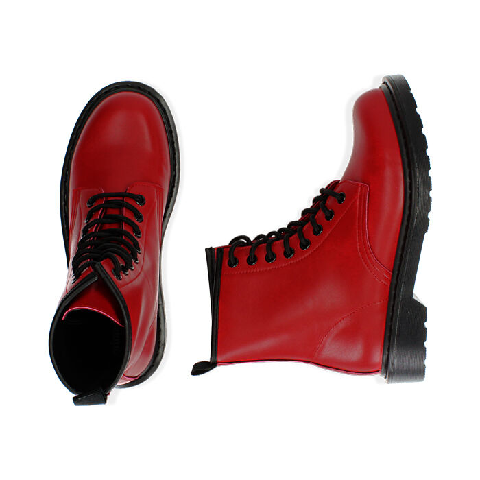 Anfibi rossi lucidi on sale