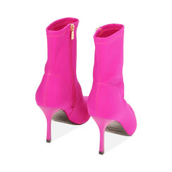 Ankle boots fucsia in lycra, tacco 8,5 cm , Primadonna, 202162809LYFUCS036, 003 preview