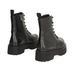 Anfibi neri lucidi con suola in gomma di 5 cm, Primadonna, 267533391EUNERO035, 004 preview