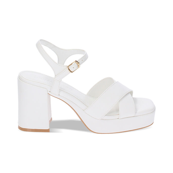 Sandales femme a talons blanches Primadonna Collection