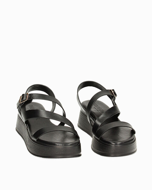 WOMEN SHOES WEDGE SYNTHETIC NERO, BLACK