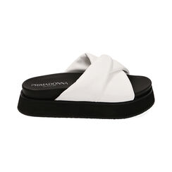 Ciabatte bianche, zeppa 3 cm, Primadonna, 210921101EPBIAN038, 001 preview
