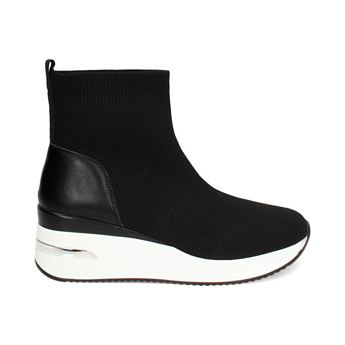 Slip-on femme noire en tissu, Primadonna, 252822812TSNERO035