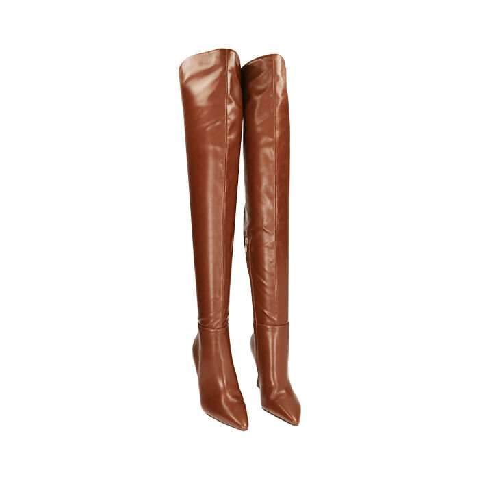 Cuissarde marron hot sale a talon