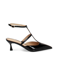 WOMEN SHOES CHANEL SYNTHETIC PATENT NERO, Primadonna, 252118205VENERO035, 001a