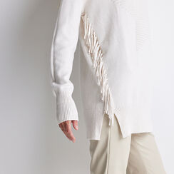 Maglione maxi beige con frange, Primadonna, 22U535933TSBEIGUNI, 007 preview