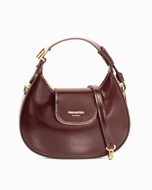 Mini bag burdeos con detalle dorado, BURGUNDY