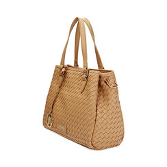 Sac à main femme tressé beige, Primadonna, 255705321EIBEIGUNI, 003 preview