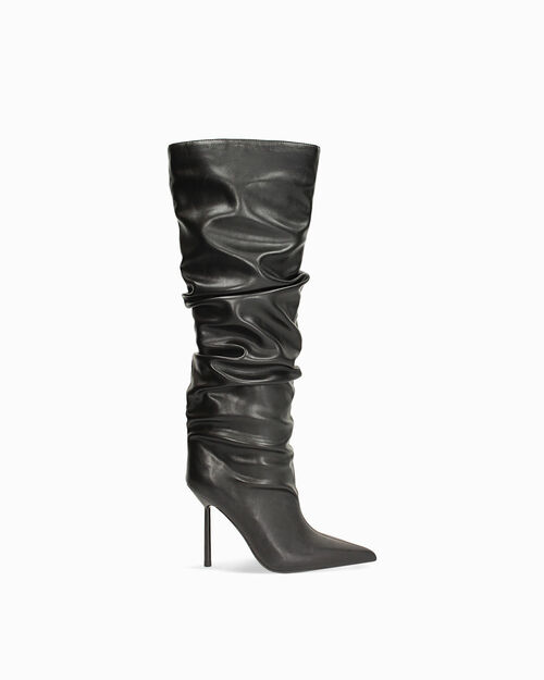 Botas negras con tac&oacute;n 10 cm, BLACK
