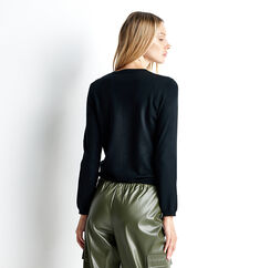 Maglia girocollo nera, Primadonna, 22U423641TSNEROL, 002a